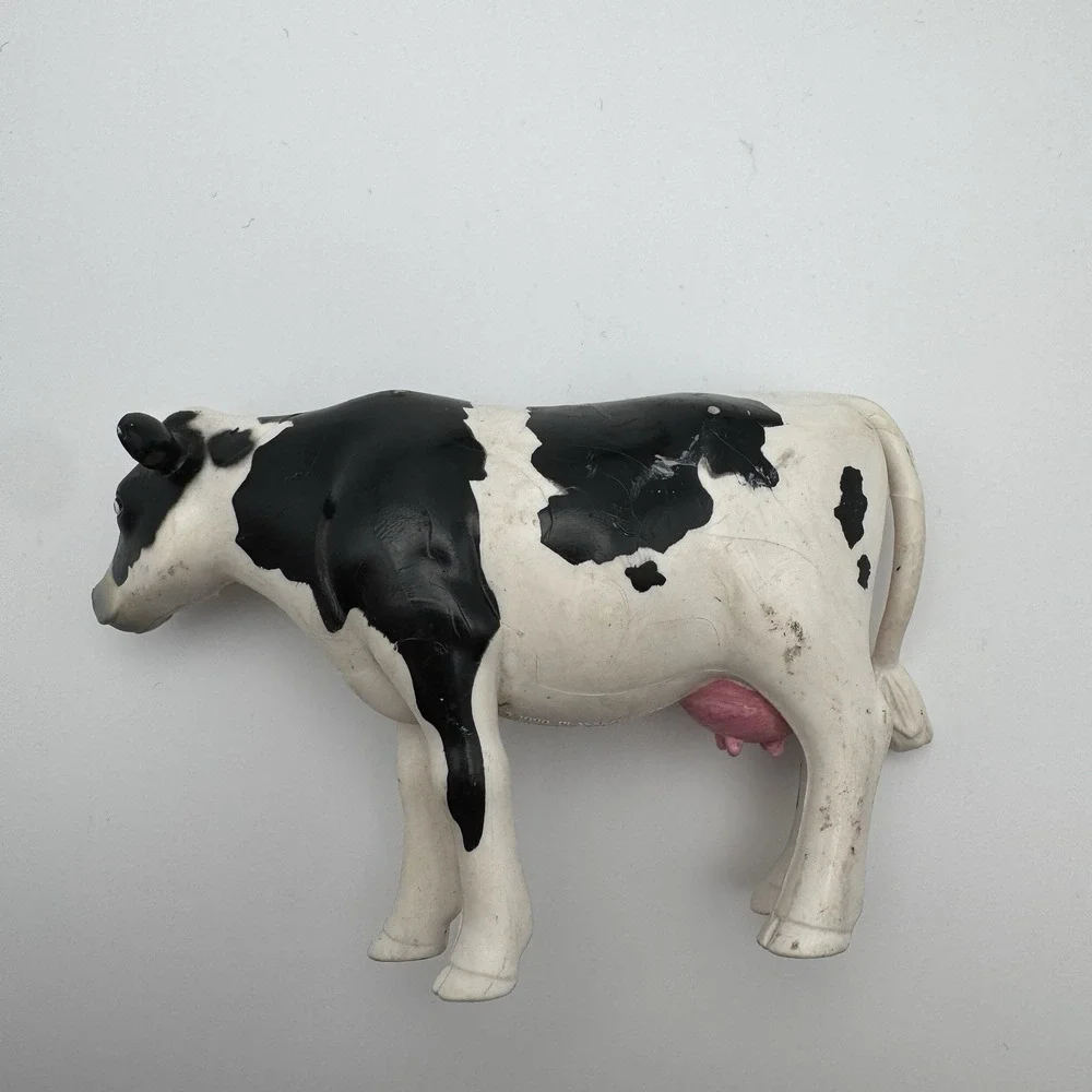 2 Playskool Animals Realistic Holstein Cow Animal Friends Toy Figure 1990 Farm